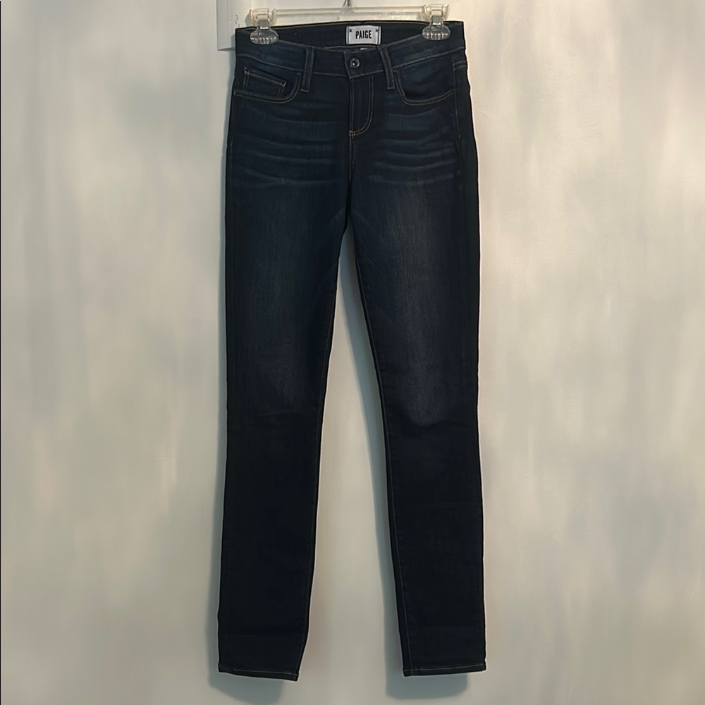PAIGE Skyline Skinny Dark Blue Jeans